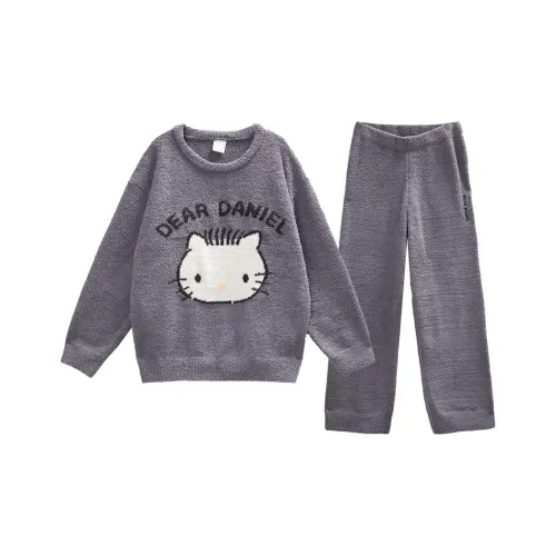 GUKOO x Sanrio/ Hello Kitty Pajama Set Men's Dense Misty Gray