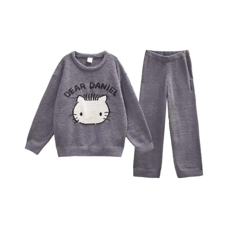 GUKOO x Sanrio/ Hello Kitty Pajama Set Men's Dense Misty Gray-0