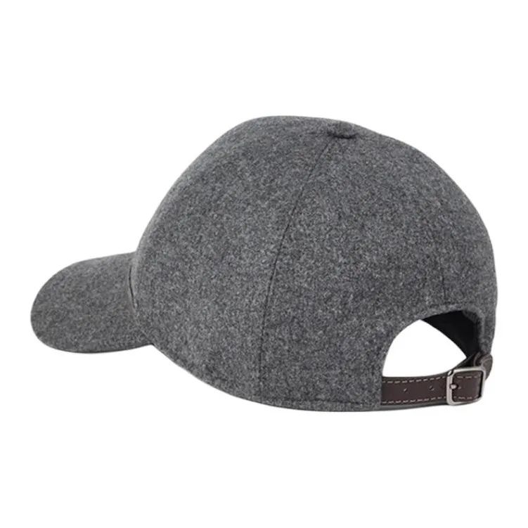 Brunello Cucinelli Cashmere Baseball Caps Women's Dark Gray-1