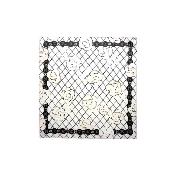 CHANEL Silk Scarves Women's White