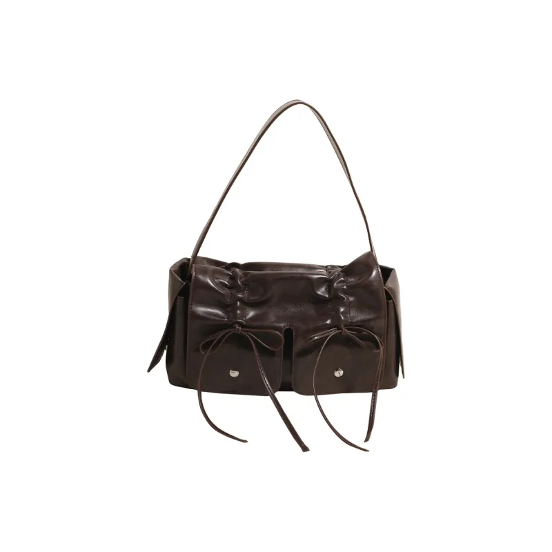 Yalu PU Shoulder Bag Women's Black/Blue/Coffee/Pink/Ecru-8