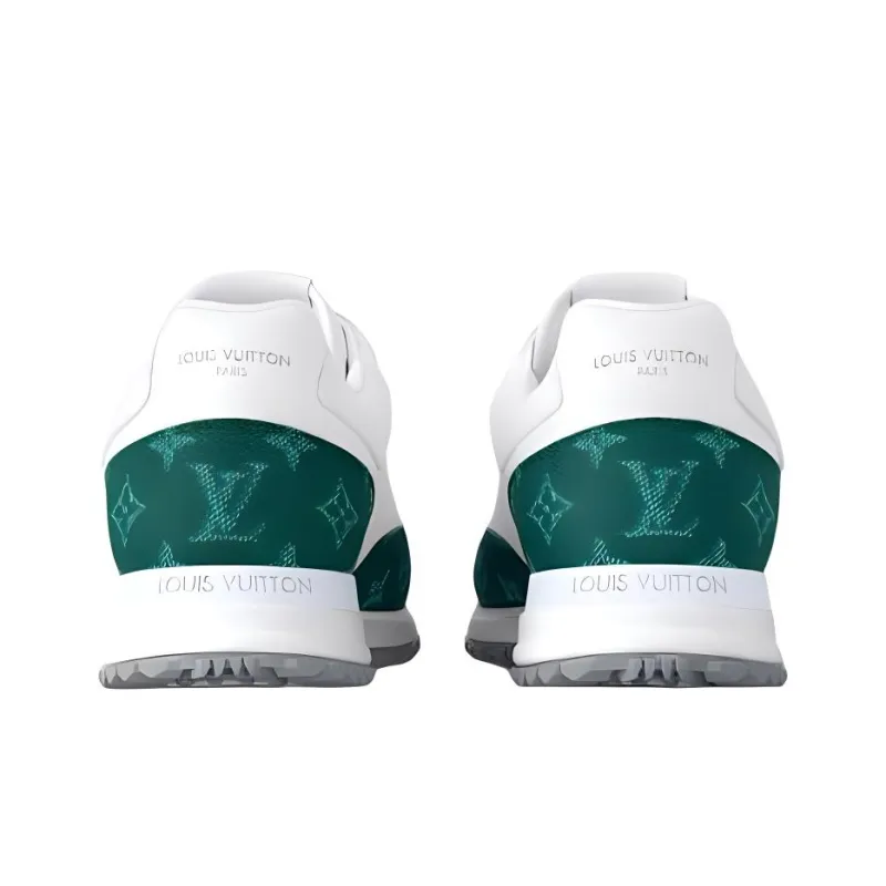 LOUIS VUITTON Run Away Low Top Casual Shoes Men's White Green-3