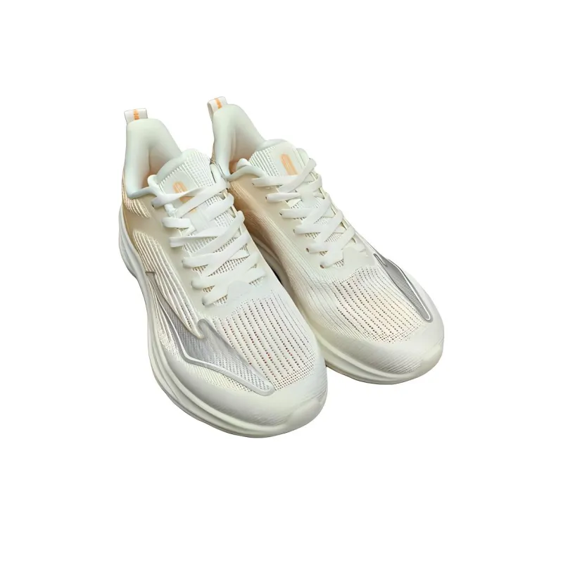 Erke Wear resistant And Lightweight Low Top Casual Running Shoes Women's White Orange-3
