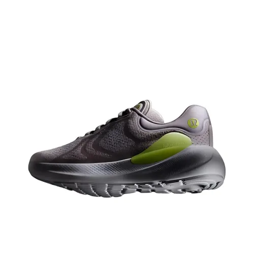 Lululemon Beyondfeel Cushioning Wear-Resistant Low-Top Lace running Shoes Men's Silver Yellow