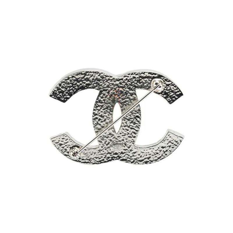 CHANEL 2001 Cc Logo Brooch-1