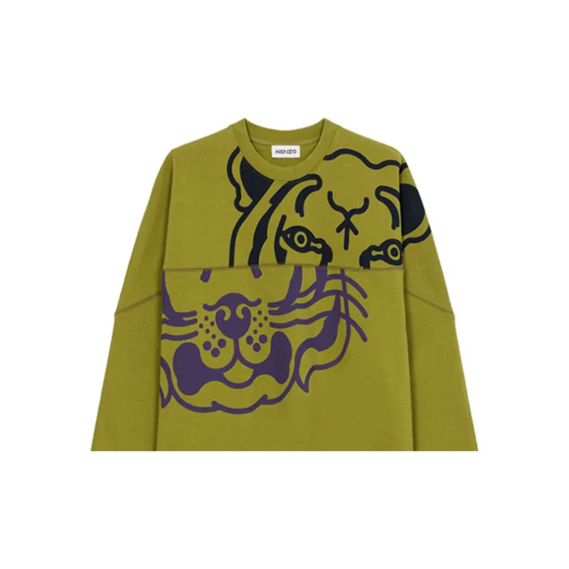 KENZO Sweatshirts Men Khaki Green-4