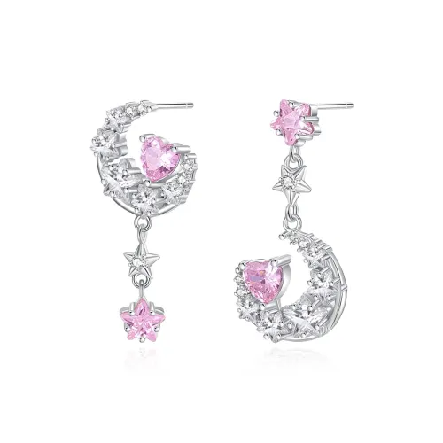 MINTLEAF S925 Silver Earrings Women's Silver White Date Outfit Set With Gift Box Included