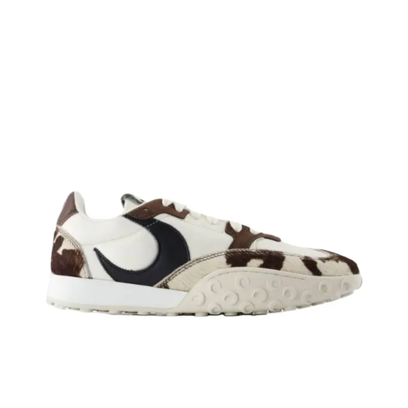 Marine Serre Ms Rise Low-Top Casual Shoes Women's White Brown-1