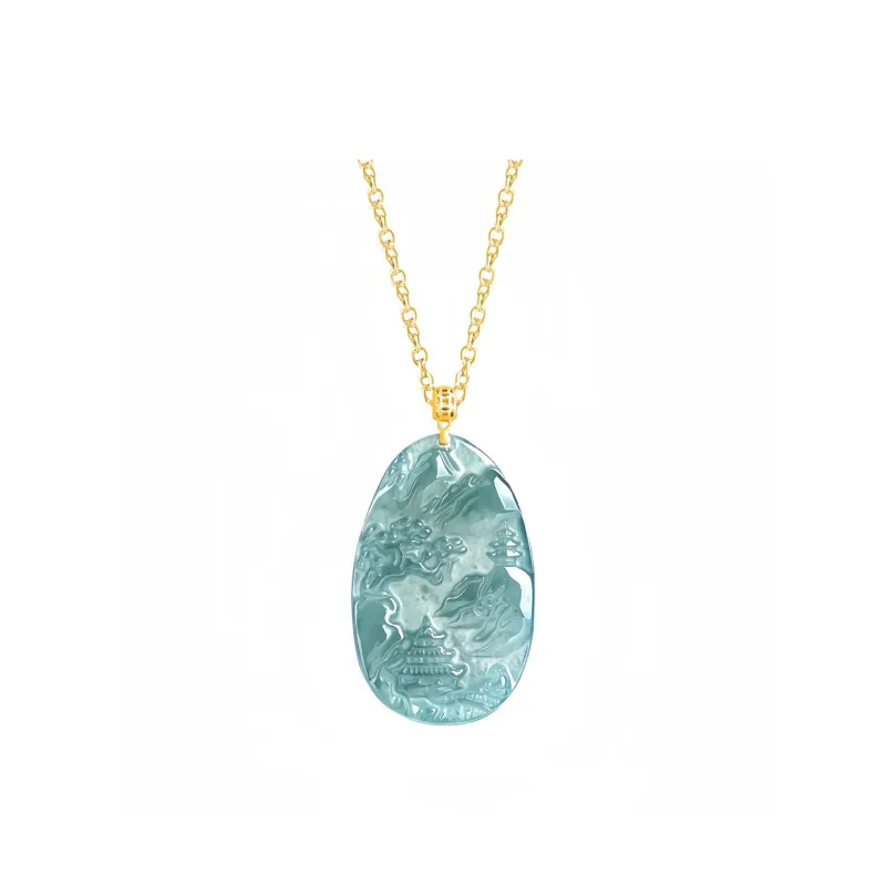 Gold Of China Bean Type Necklaces Unisex-0