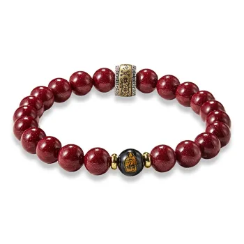 AGOVSKI Reconstructed Cinnabar Jade Bracelets Unisex