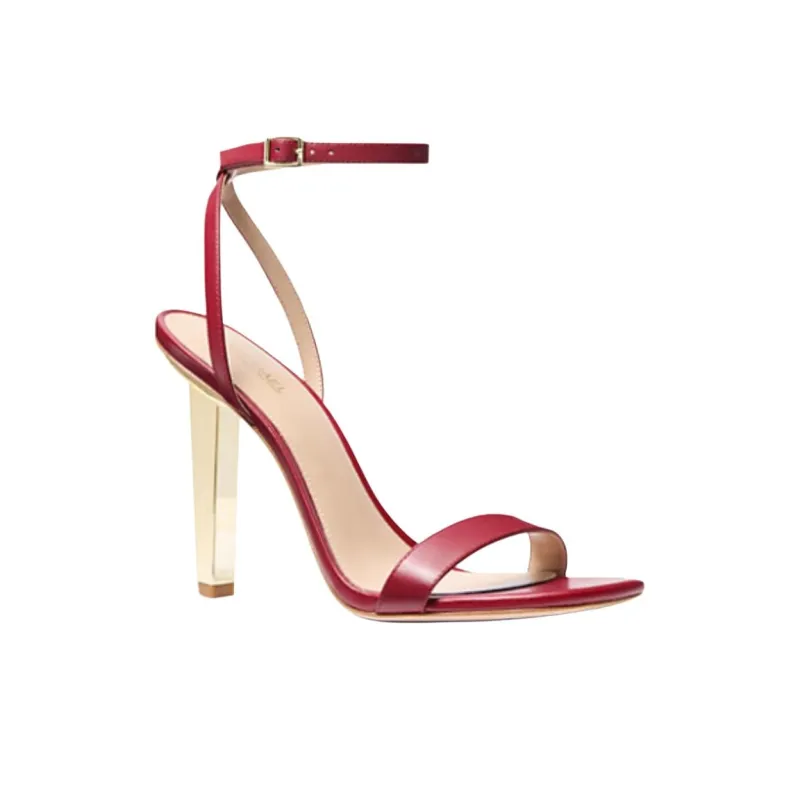 MICHAEL KORS Halle Strap Sandals 10cm Women's Red-2