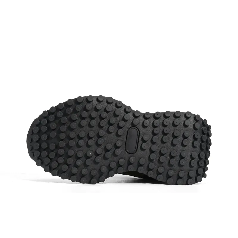 CROOKED CARD Anti Slip And Wear Resistant Height Increasing Low Top Casual Shoes Unisex Black-5