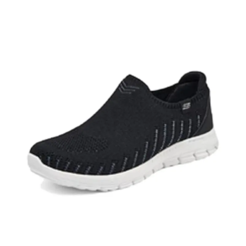 Skechers Cushioned Slip-Resistant Low-Top Casual Shoes Women's Black Multicolor-2