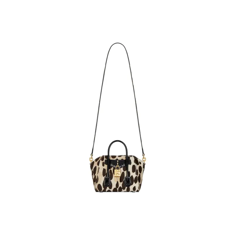 Givenchy Calfskin Handbag Mini Women's Black & Beige-1