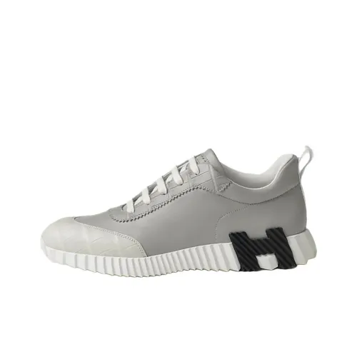 HERMES Bouncing Low-Top Casual Shoes Men's Gray
