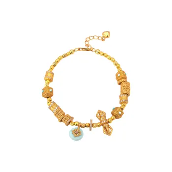 Gingerford S925 Silver Gold Plated Karat Bracelets Women's