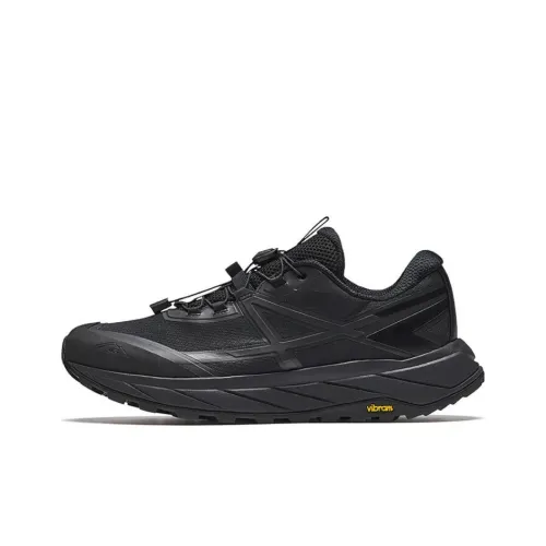 Anta Walker Cushioned Slip-Resistant Abrasion-Resistant Low-Top Trekking Shoes Men's Basic Black