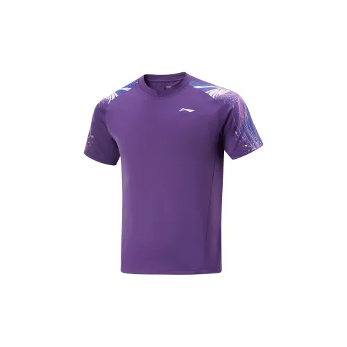 LiNing T Shirt Men's Dragon Court Purple