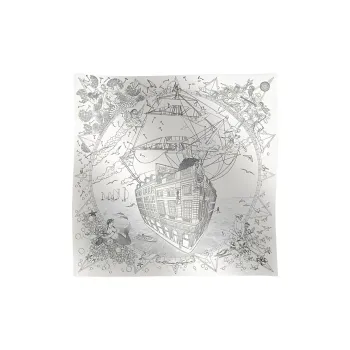 HERMES Silk Scarves Unisex Gray