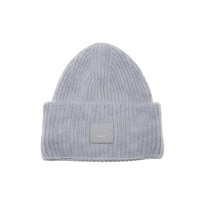 Acne Studios Wool Blend Beanies Unisex Gray-1