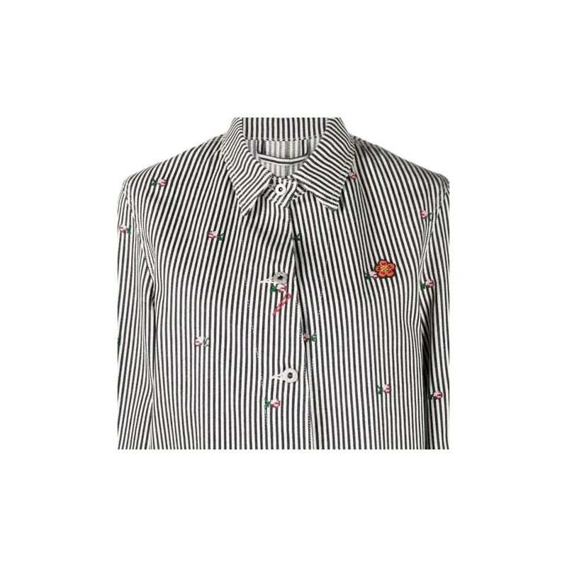 KENZO Rinsed Striped Workwear Jacket-4