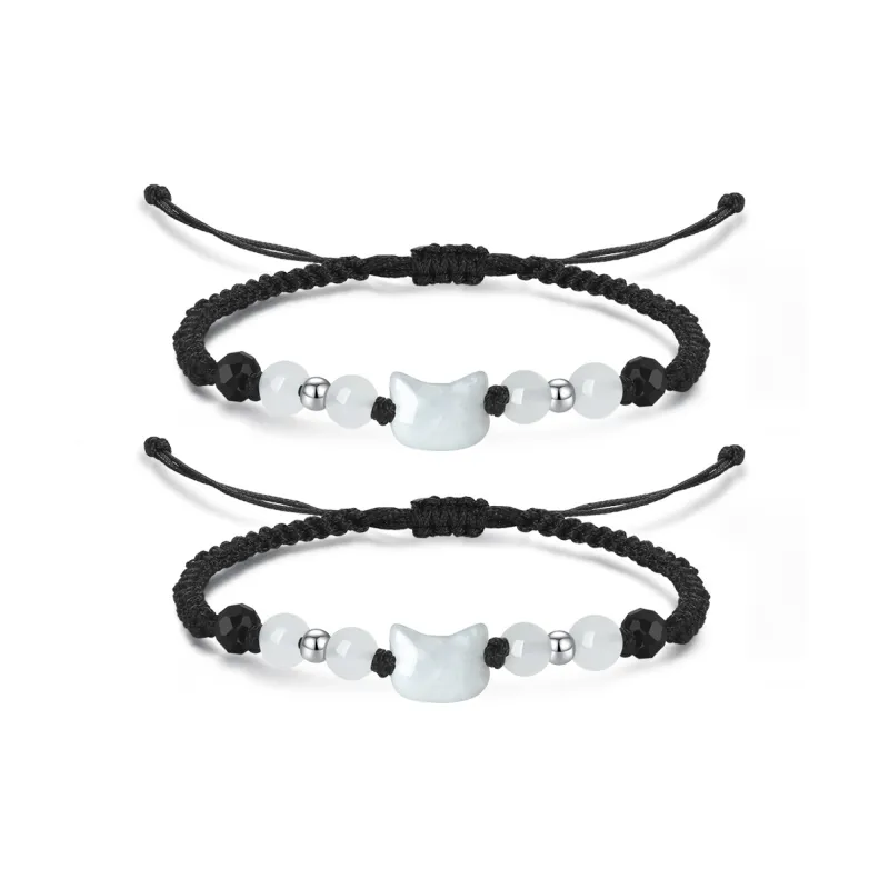 Shiban Colored Glaze Jade Bracelets Unisex-6