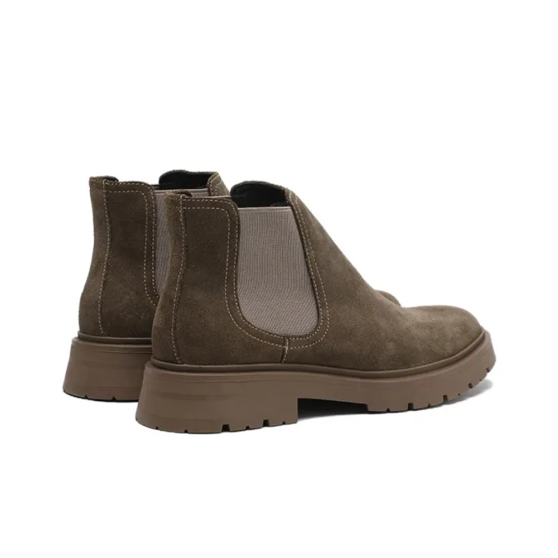 ELLE HOMME Ankle Length Chelsea Boots Men's Camel-2