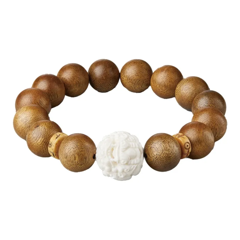 Moonstone Edge Agarwood Bracelets Unisex-0