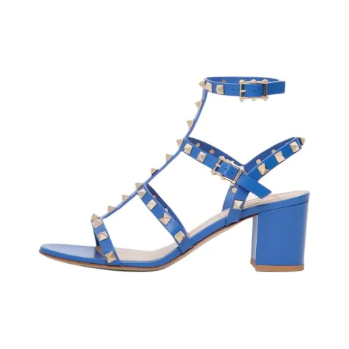 Valentino Rockstud Roman Sandals 6cm Women's Blue