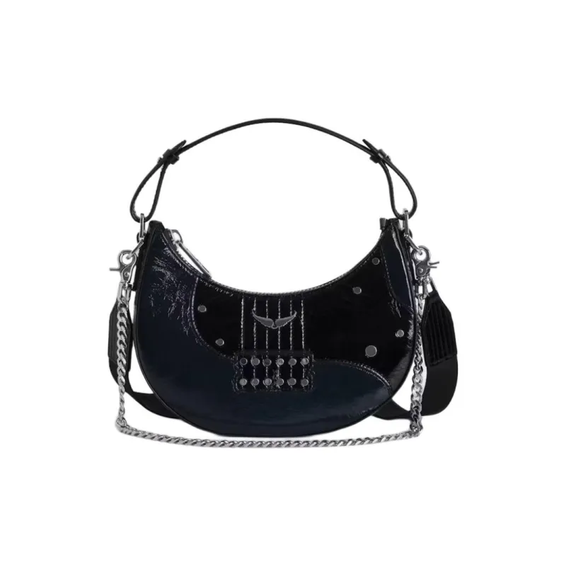 Zadig & Voltaire Cow Leather Shoulder Bag Mini Women's Black-0