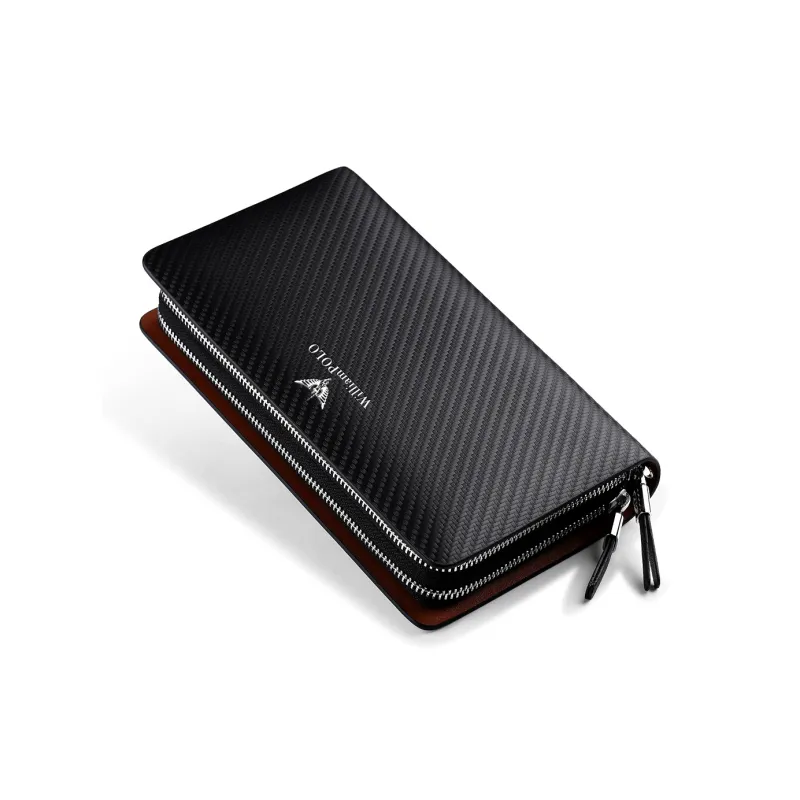 WilliamPOLO Cow Leather Large Capacity Wallet Clutch Regular Men's Multicolor-1