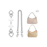 Silver white four-leaf clover 16cm + decorative chain puppy buckle 45cm