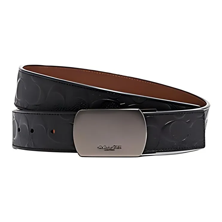 COACH Plaque Buckle Cut To Size Reversible Belt-0
