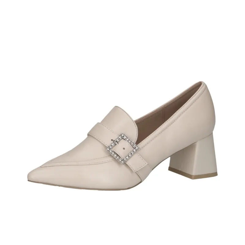 CAPRICE Gillian Chunky Heel High Heels 5.5cm Women's Beige-2