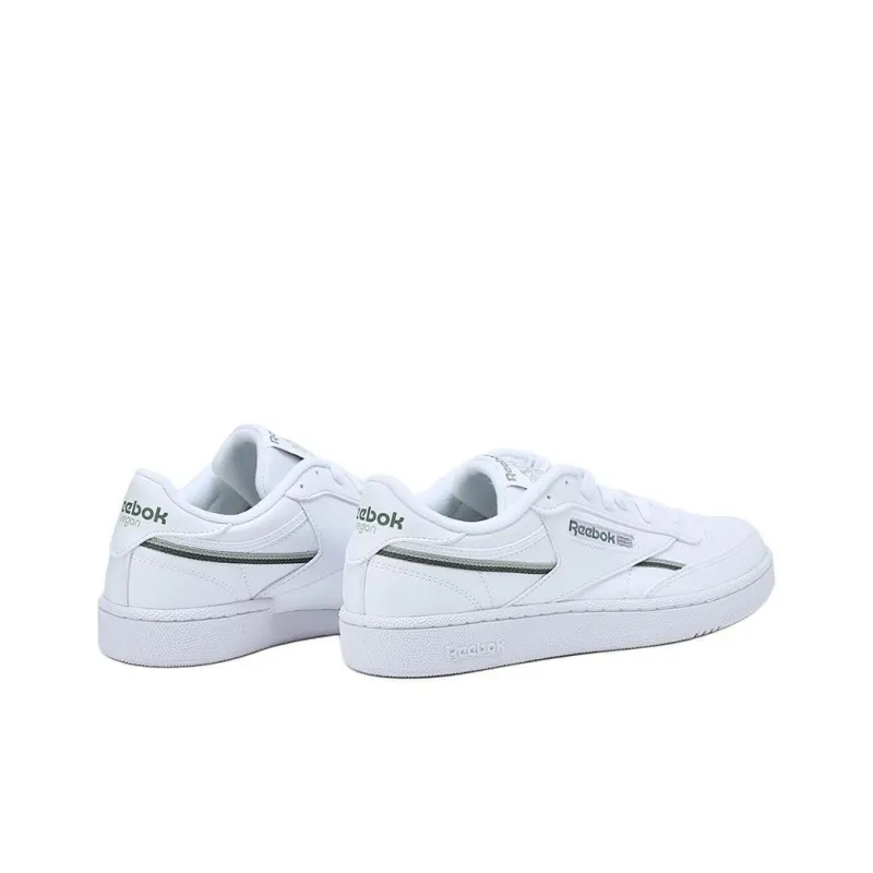 Reebok Anti Slip Wear Resistant Low Top Skateboard Shoes Men's White Green-2