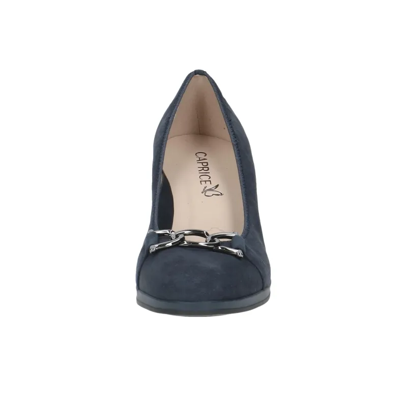 CAPRICE Diddy Chunky Heel High Heels 6cm Women's Marine Blue-4