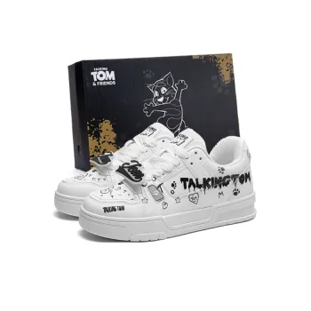 TALKING TOM Coverage Support Abrasion Resistant Lightweight Breathable Slip Resistant Low Top Skateboard Shoes Unisex