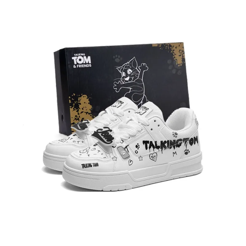 TALKING TOM Coverage Support Abrasion Resistant Lightweight Breathable Slip Resistant Low Top Skateboard Shoes Unisex-0