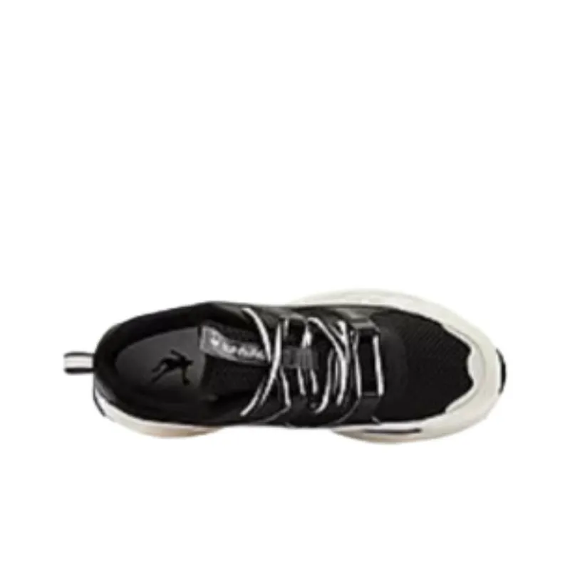 QIAODAN Shock Absorbers With Slip Resistant Features Low Top Running Shoes Women's White Black-2