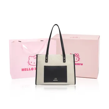 MESUCA Sanrio Collaboration Kitty Series PU Shoulder Bag Women's Black/Brown