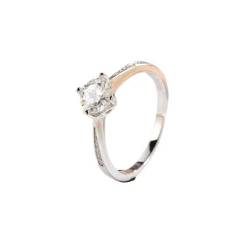Stone On The Line S925 Silver Moissanite Rings Women's