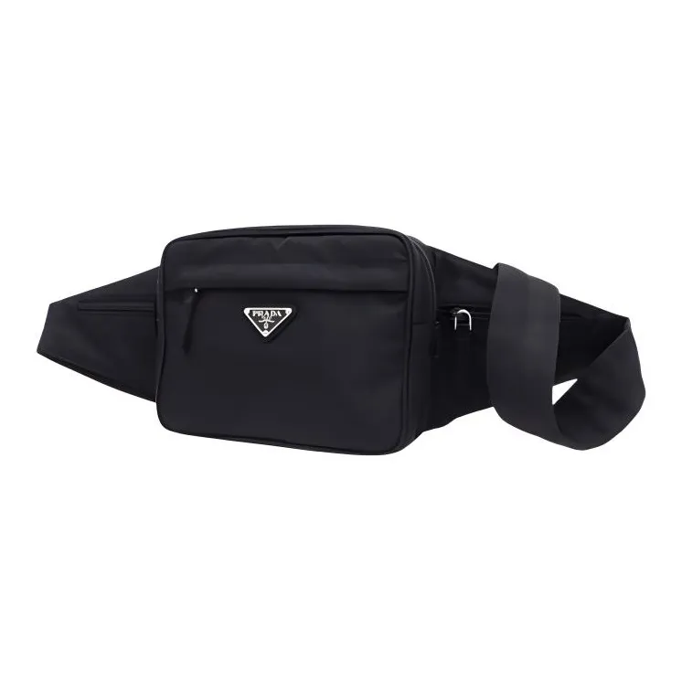 PRADA Nylon Fanny Pack Small Size Men's Black-2