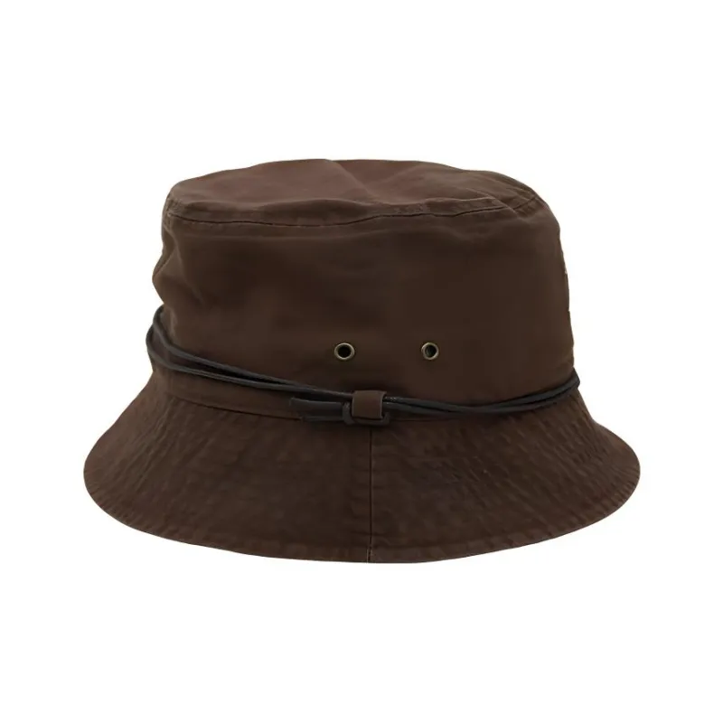 Anta Irving Series Enzyme Wash Bucket Hats Unisex Chestnut Brown-1