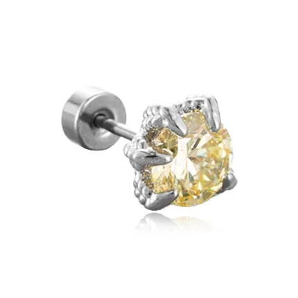 Alloy Zircon Dragon Claw Stud Earrings Unisex-8