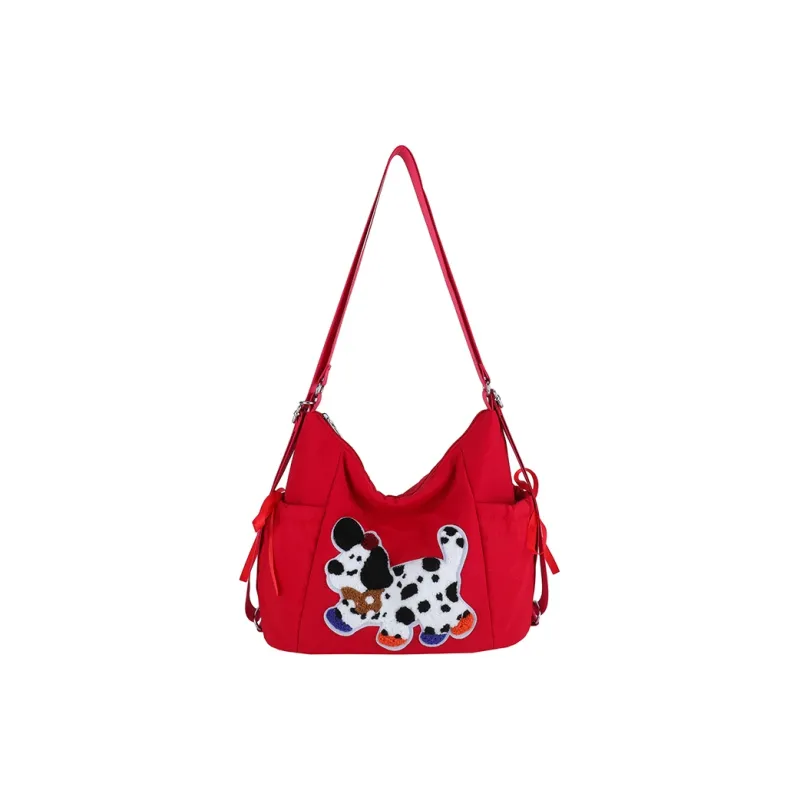 GOBLIN SHARKS 1759 Nylon Shoulder Bag Medium Size Unisex White/Pink/Red/Blue/Black-10