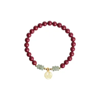 Bubble Scallops Reconstructed Cinnabar Bracelets Women's