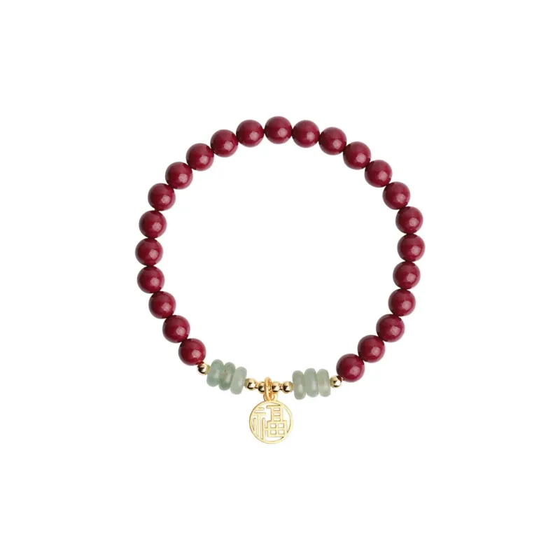 Bubble Scallops Reconstructed Cinnabar Bracelets Women's-0