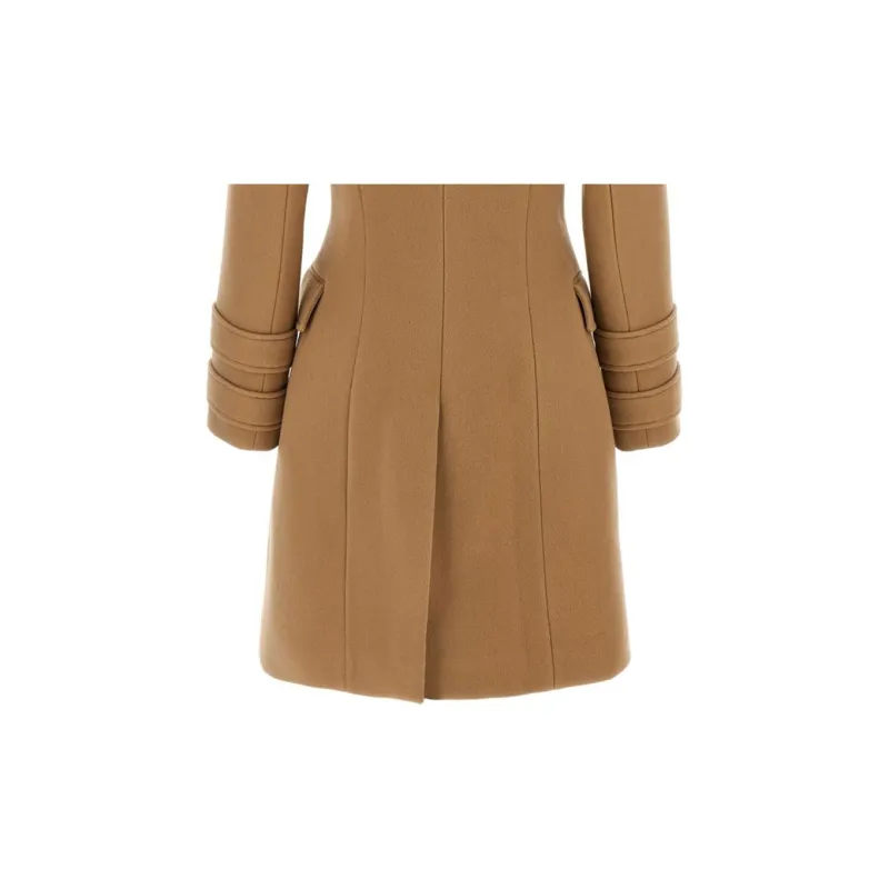BALMAIN Double Breasted Logo Button Coat-4