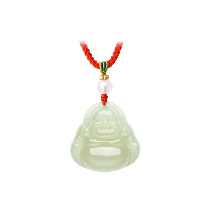 CHOW TAI SENG Hetian Jade Pendant, Gift Pale Greenish White Jade Unisex-8