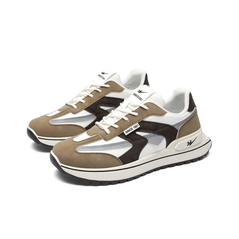 Binary Low Top Running Shoes Men's Khaki-2